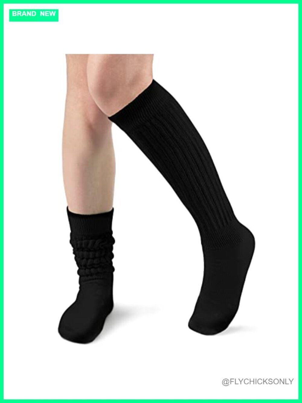 Knit Knee High Slouch Scrunch Socks Tube Socks for Women